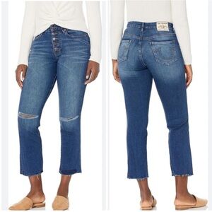 TRUE RELIGION “STARR’  Cropped Jeans
